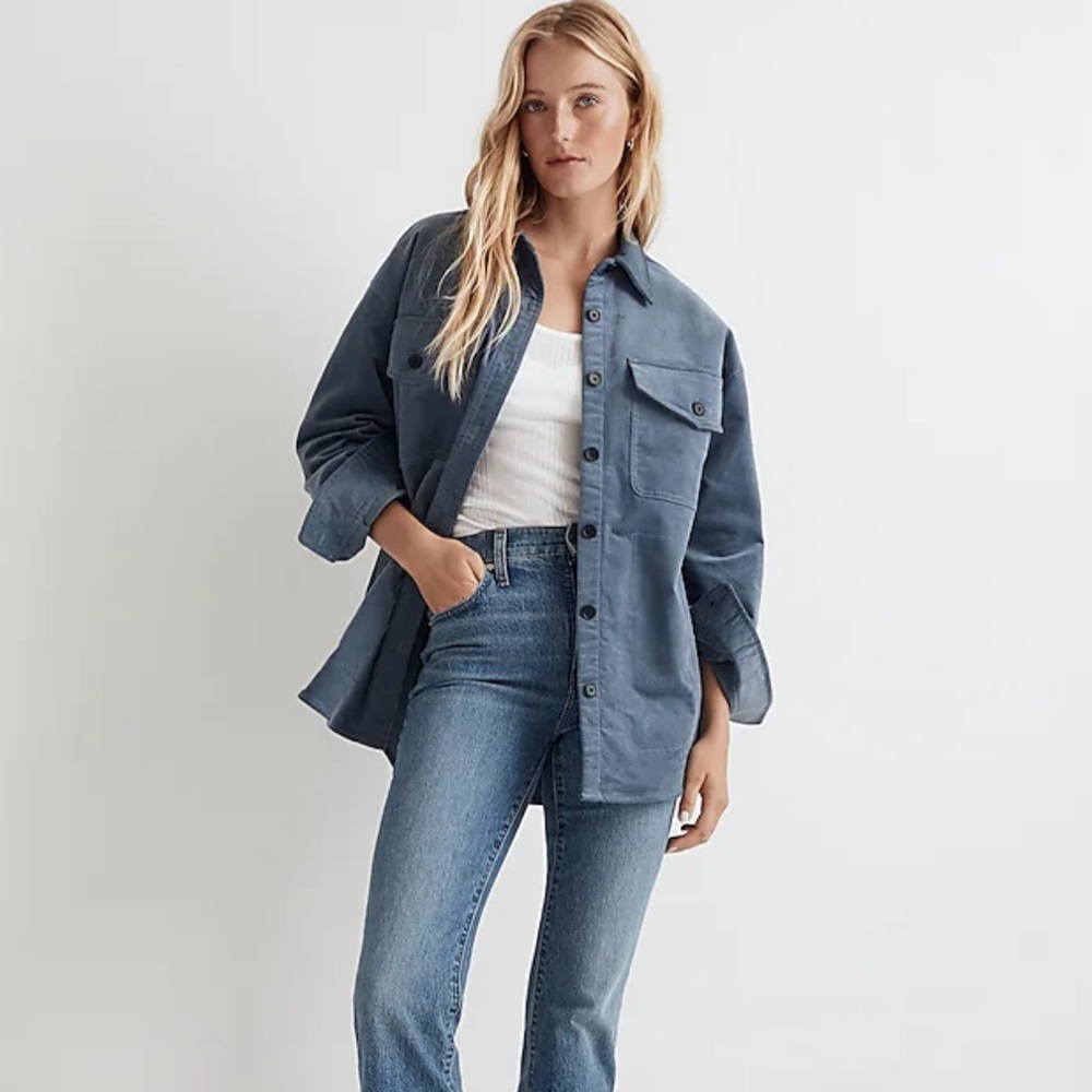 Madewell Twill corduroy oversized shirt jacket
